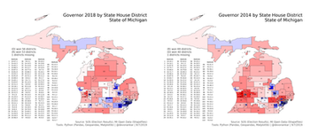 Michigan Gubernatorial Elections by State House/Senate Districts